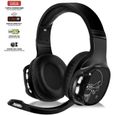 SPIRIT OF GAMER – XPERT-H1100–Casque Audio Sans Fil 7.1 Surround Noir LED Pro Gamer – Microphone - PC - PS4 - PS5-XBOX ONE - SWITCH-1