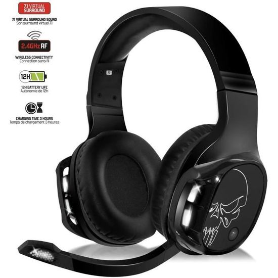 SPIRIT OF GAMER – PRO-H8 – Casque Audio Gaming LED RGB - Microphone  Flexible – Simili Cuir - PC / PS4 / XBOX ONE / Switch - Cdiscount  Informatique
