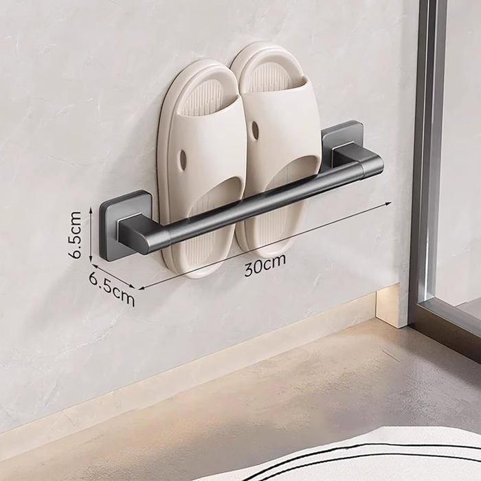 Organisateur Mural Pour Chaussures RV – Porte-chaussures Adhésif Gain De Place – Pour Placard, Buanderie, Salle De Bain, Entrée – Noir Et Gris