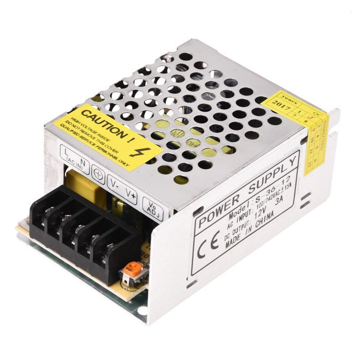 Alimentation LED 36W, Transformateur Driver 12V - Parfait Pour Vos Bandeaux Et Spots LED