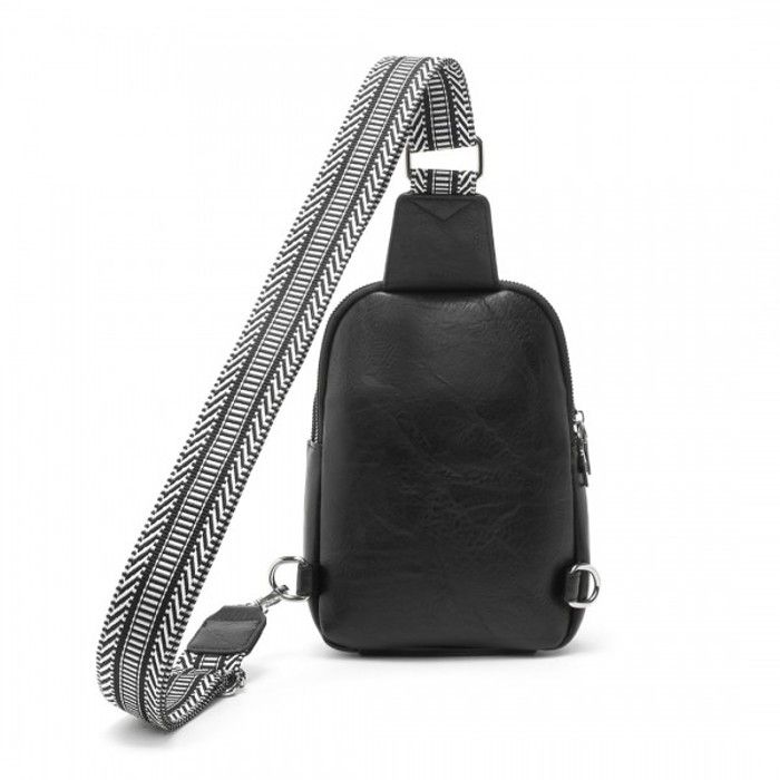 Sac De Poitrine Femme Amexo - Cuir PU, Bandoulière Réglable, Pour Sport, Voyage, Randonnée