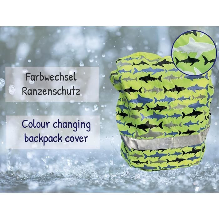 Achat Housse de protection contre la pluie pour sac à dos Magic Star pour  enfants - change de couleur quand il pleut - avec bandes réfléchissantes -  protection de cartable étanche 