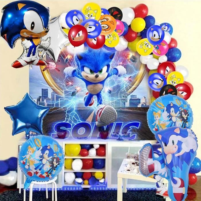Sonic Decoration Anniversaire, Sonic Kit Décoration Garcon 96