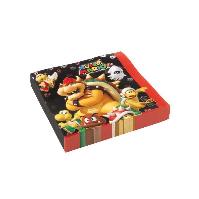 Vaisselle Kit Super Mario 16 Enfants Complet Anniversaire (16