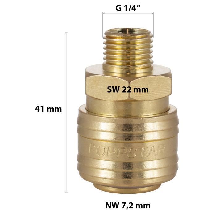 Embout Raccord Pneumatique Embout De Raccord Rapide Pour Air Comprimé NW 7,2 – Filetage Femelle 1/2 Pouce, Marque Poppstar Pokemon Epee Et Bouclier Booster