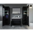 Meuble de salle de bain - Rio XL - Noir brillant - LED - 60x35cm-2