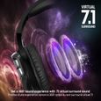 SPIRIT OF GAMER – XPERT-H1100–Casque Audio Sans Fil 7.1 Surround Noir LED Pro Gamer – Microphone - PC - PS4 - PS5-XBOX ONE - SWITCH-2