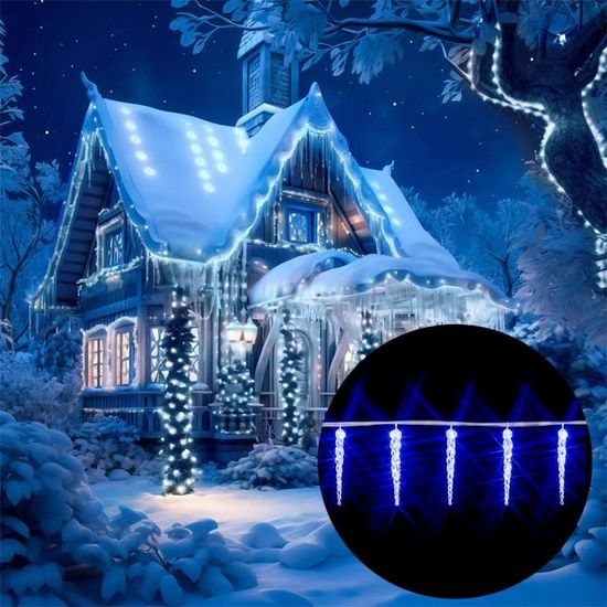 Vente de Guirlande lumineuse de noel Digital 192 LED Bleu- Badaboum