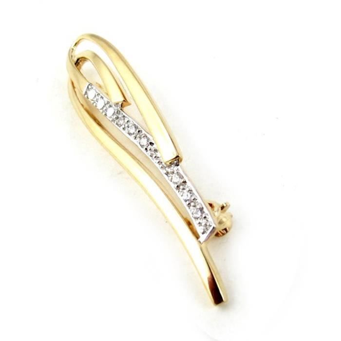 Broche Ancienne Plaquée Or - Garantie Neuve Avec étiquette - Dimensions 4,5 Cm