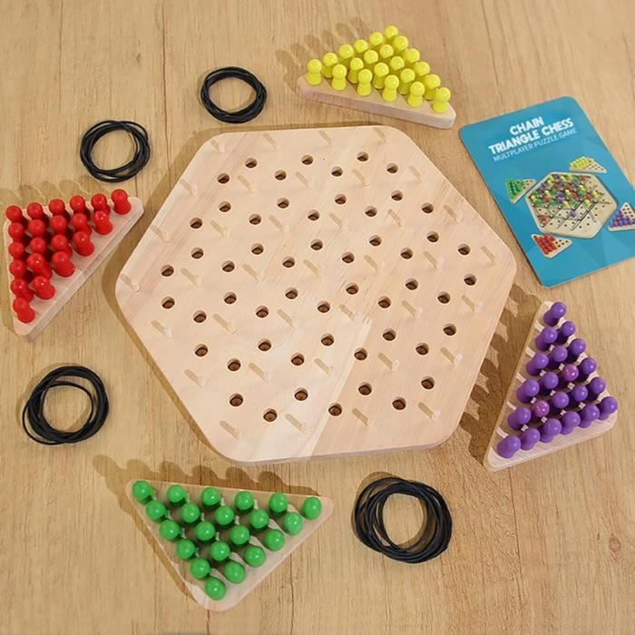 Jeu d'échecs - Chaîne Triangle - 2 à 4 joueurs - 3 ans et plus - Développe l'esprit stratégique