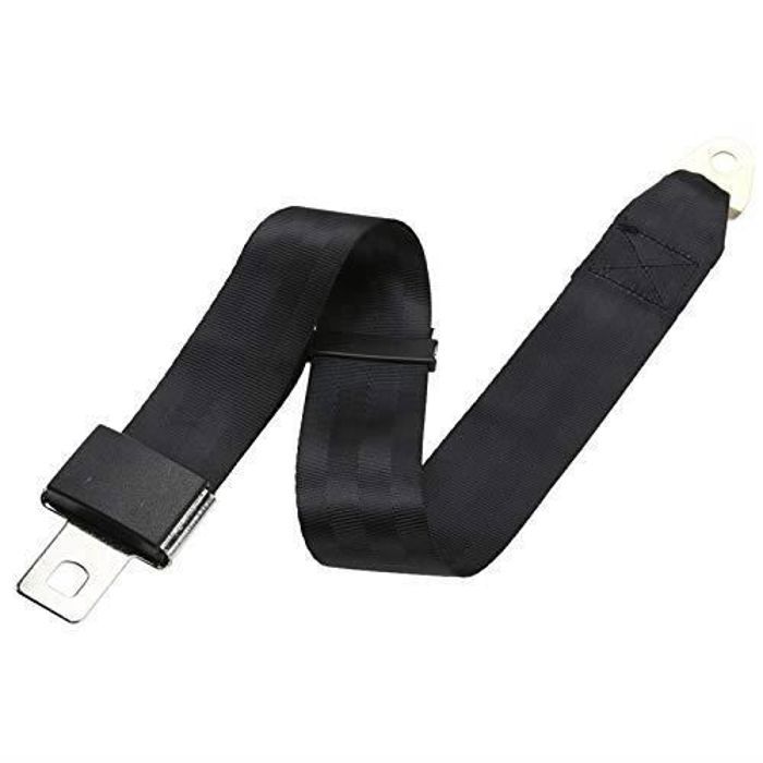 Ceinture de sécurité universelle 2 points réglable en tissu polyester pour  voiture, camion, rallonge de ceinture de sécurité Noir