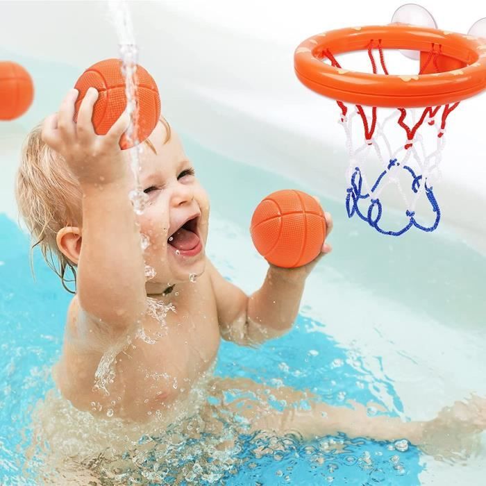 Vicloon Mini Panier de Basket,Mini Panier de Basket pour Enfants Intérieur  Panier Basketball avec 5 Balleset et 1 Pompe à Air,Jouet de Bain,Mini