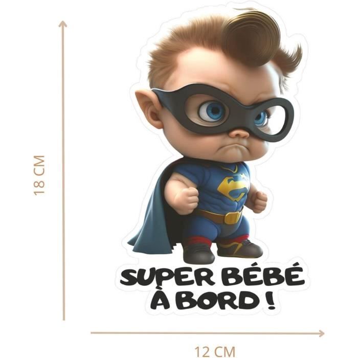 Autocollant Bébé à Bord Sonic - 14 Cm, Vinyle Haute Qualité, Couleurs Vives - Pour Vitre Et Carrosserie - 2