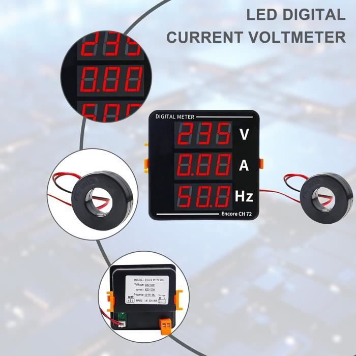 Manomètre Voltmètre Numérique 52mm VEGA 8-18V Avec LEDs - Marque Française