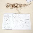 1pc Puzzle Assemblez le jouet de puzzle en bois de dinosaure 3D pour les enfants  -3