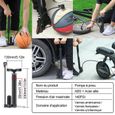 Pompe à vélo manuelle pour scooters électriques/jouets de balle/cercle de natation, noir - WOZWE-3