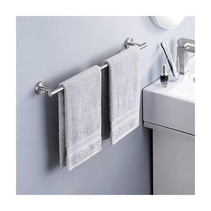 Barre porte-serviettes murale en acier inoxydable de grande taille 90 cm, 100 cm, 110 cm, 120 cm, pour salle de bain ou cuisine, montage à vis