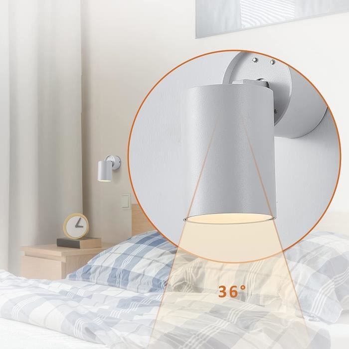 Spot Led Plafonnier Moderne Applique 15W Cri 90 Vertical Horizontal Rotation 60Mm 36 Blanc Naturel 4000K Pour Salon Bureau J6787