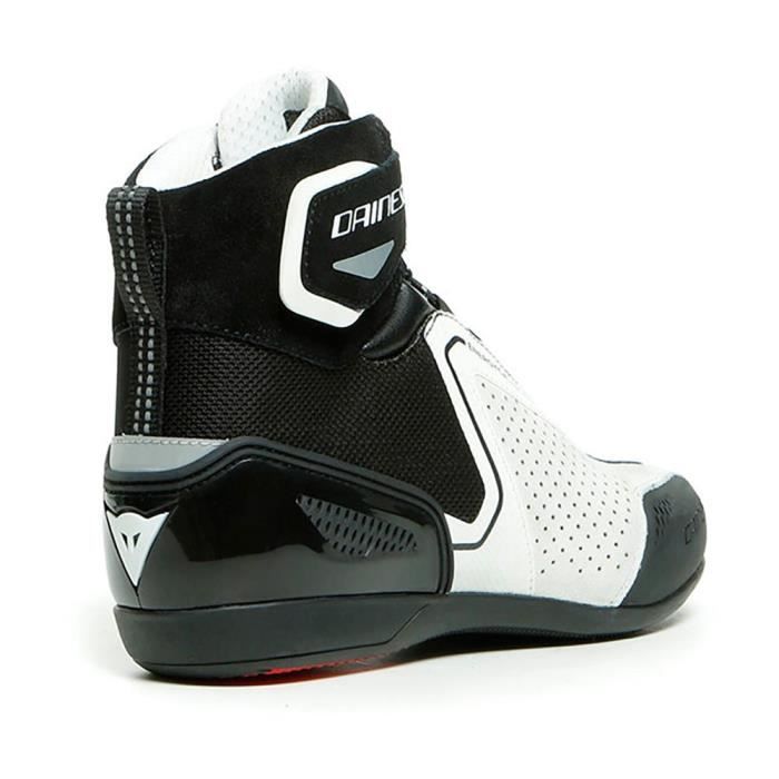 Bottes de Motard Dainese Femme Energyca Lady Air Noir Blanc Cuir Lacets Femme Black white Cdiscount Chaussures