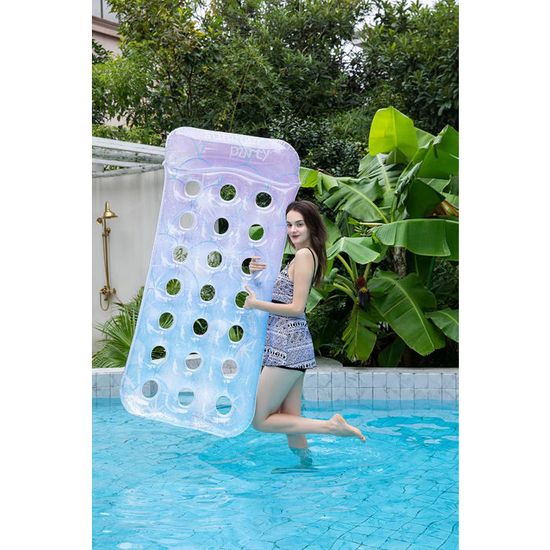 Matelas gonflable,Canapé Flottant Pliable et Gonflable pour Piscine,Lit NucleoPool Lounge