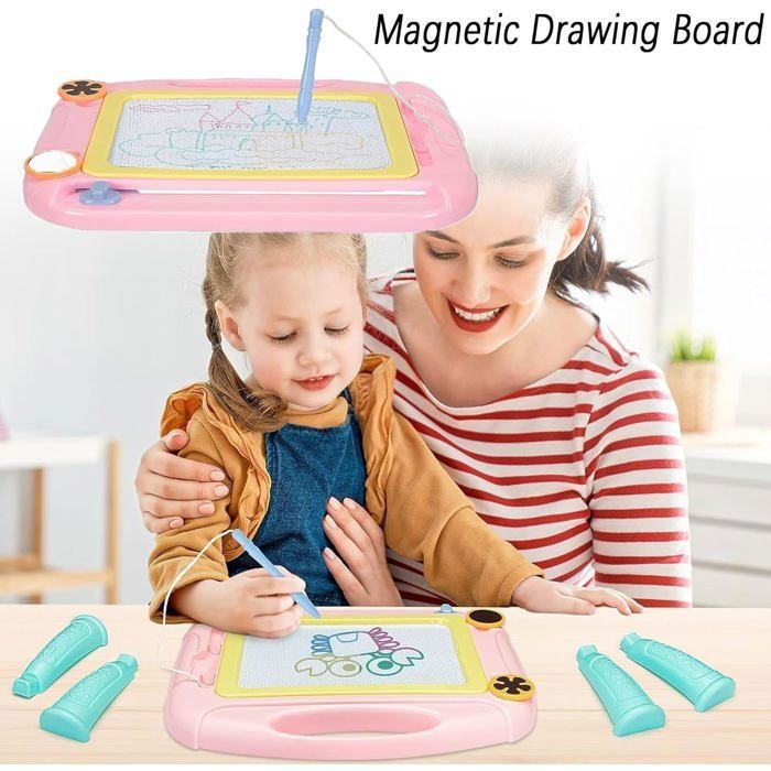 Jeux Fille 2 Ans Ardoise Magique Enfant 1-3 Ans - Tableau Magnétique Dessin Effaçable - Jouet Éducatif Tablette Enfant
