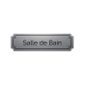 Plaque Gravee Autocollante 14 5x4cm Salle De Bain Fond Alu Brosse