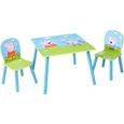 Peppa Pig - Ensemble table et 2 chaises pour enfants-0