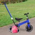 Tricycle évolutif pour bébé KEDIA - Bleu - A partir de 18 mois - Pliable - Siège réglable - 3 roues-0