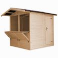 Kiosque en bois 4 m2 - TIMBELA M149 - Construction en panneaux - Pin/épicéa - Ep. 17 mm-0