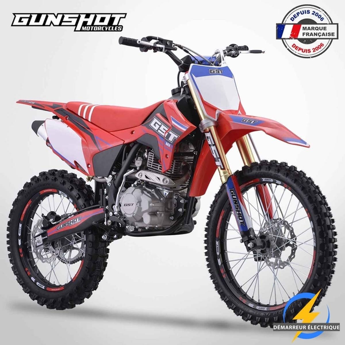 Signus 5 Rouge Moto Cross GUNSHOT 250 MX-2 / Rouge - Cdiscount Auto