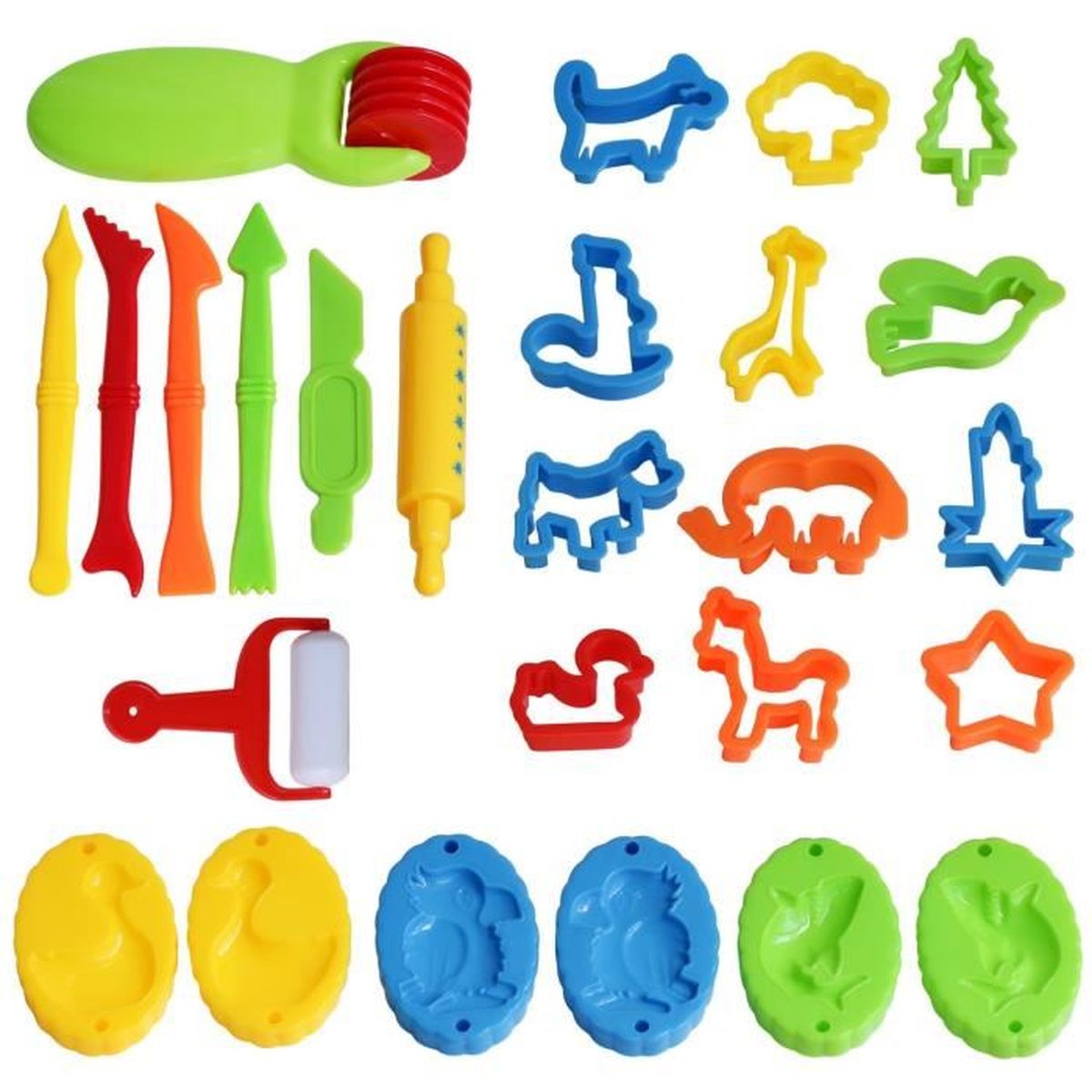 LumenVela – Set De Pâte à Modeler 57 Pièces – 12 Couleurs – Machine à Glace Licorne Et Machine à Nouilles – Accessoires Cuisine – Dès 3 Ans – Cadeau Créatif