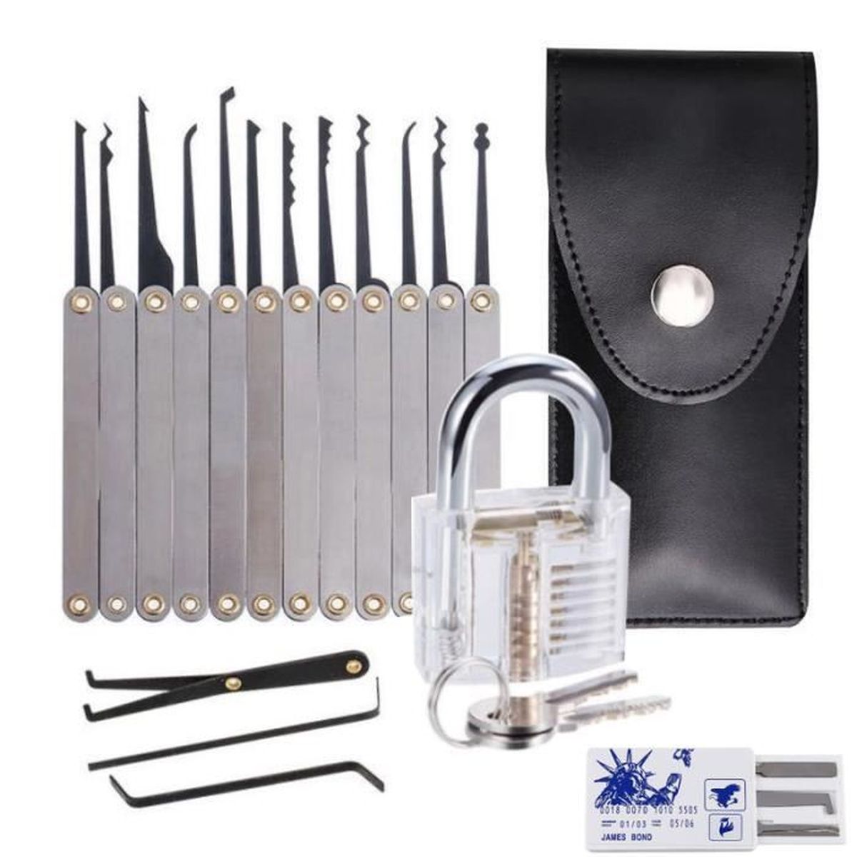 Outils De Serrurerie Quincaillerie Meuble Lot De Crochetage 20 Pieces D Entrainement Debloquer De Serrure Et Cle Cadenas Accessoires Achat Vente Kit Quincaillerie Outils De Serrurerie Quinca Cdiscount