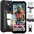 DOOGEE Vmax Play Smartphone Robuste Avec Projecteur 512 Go 20500mAh 200MP 6.78" 1200LM IP68 5G Double SIM NFC GPS (Coffret cadeau)