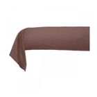 BLANC AVENUE PARIS Taie de traversin 100% "Satin de coton Peigné" / 80 fils /cm² - Bois de Rose - 86 x 185 cm