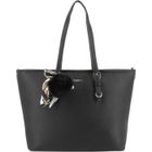 Sac Cabas Femme Flora Co Paris - Pompon Foulard Satin Imprimé - Noir