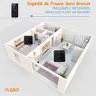 PLEMO AVANTEK 400m Gamme Sonnettes Sans Fil Kit de Carillon Étance avec 2 Récepteurs Enfichables 52 Mélodies Noir pour Maison Bureau