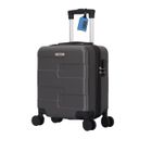 Valise cabine EasyJet 45x36x20 cm – ABS rigide léger – 4 roues doubles pivotantes – Gris - TROLLEY ADC – Étiquette bagage offerte