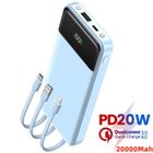 Batterie Externe - VANWIN - 20000mAh - Câble intégré - 5 Sorties - Affichage LED