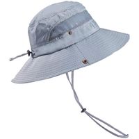 chapeau de soleil,Chapeau Pliable Large Bord,Chapeau Soleil Homme,Chapeau Plage Été Anti UV,,pour Outdoor Camping Randonnée,gris