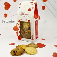 Coffret Luna galettes au beurre - Chocolat saint valentin coeur