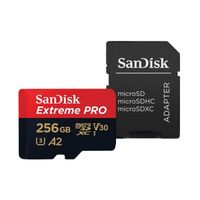 Carte mémoire SanDisk Extreme Pro Micro SD 256GB U3 V30 jusqu'à 170 mo/s