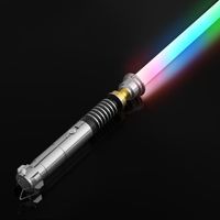 Luke Smooth Swing Lightsaber Neo-Pixel Metal Hilt for Heavy Dueling Color Changing Multi Sounds Force Blaster Jedi Laser Sword