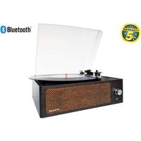 Tourne Disque Vinyle Vintage Lauson XN091 - Bois Wengé - Encodage PC Link - Bluetooth - Haut-Parleurs Intégrés