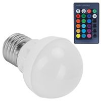 Atyhao ampoule boule RGB + W Ampoule 3W E27 Télécommande Changement de Couleur Lampe Décoration de La Maison 85‑265V