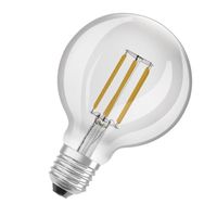 OSRAM Ampoule LED à économie d'énergie, globe à filament, E27, blanc chaud (3000K), 4 watts, remplace une ampoule de 60W, très