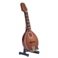 Zerodis Mini Mandoline Instrument en Bois de Basswood 8 Cordes Fait Main pour Cadeaux Décoration Maison