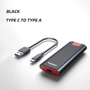 HOUSSE DISQUE DUR EXT. Noir - boîtier pour SSD M.2 NVMe USB Type C, 10Gbp