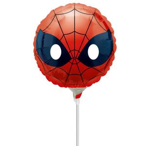 BALLE - BOULE - BALLON Ballon aluminium sur tige Spiderman  Emoji  23 cm