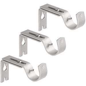 Satin argent tringle à rideau support 19mm 28mm double réglable 19/28mm plafond * Satin argent tringle à rideau support 19mm 28mm double réglable 19/28mm plafond *