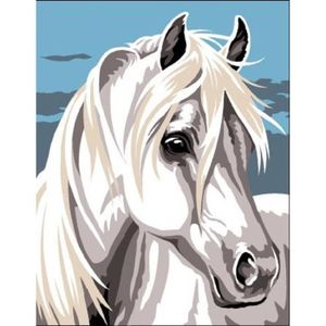 Kit complet canevas 15 x 20 cm motif cheval portrait - En ligne